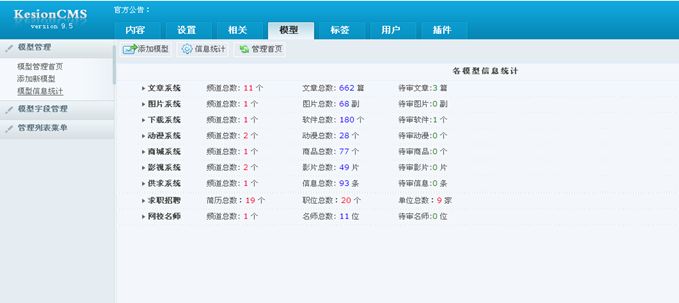 4.1.3 模子统计 4.1.3 模子统计